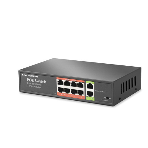 Hdx1441 Aı Poe Switch 8 Port 2 Uplink 65W Siyah