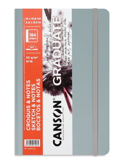 Graduate Sketch Notes 14x21.6Cm 90gr 92 Yaprak Ciltli Eskiz Defteri Gri C31200L044