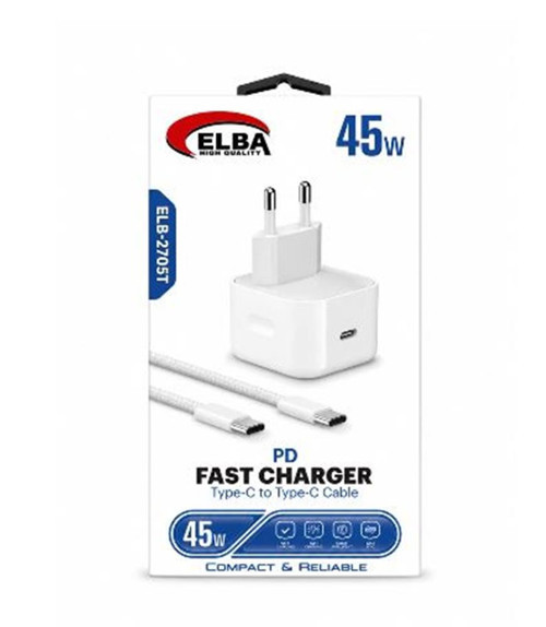 Elb-2705T 45W Beyaz Type- C To Type-C İos Set