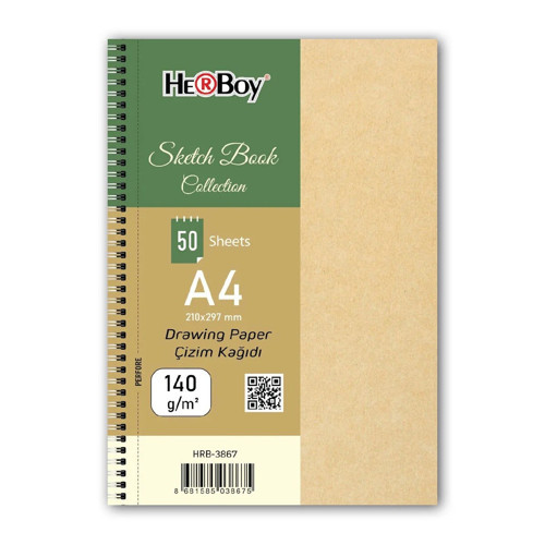 Eskiz Defteri A4 140 Gr 50 Yaprak Sketchbook Collection HRB-3867