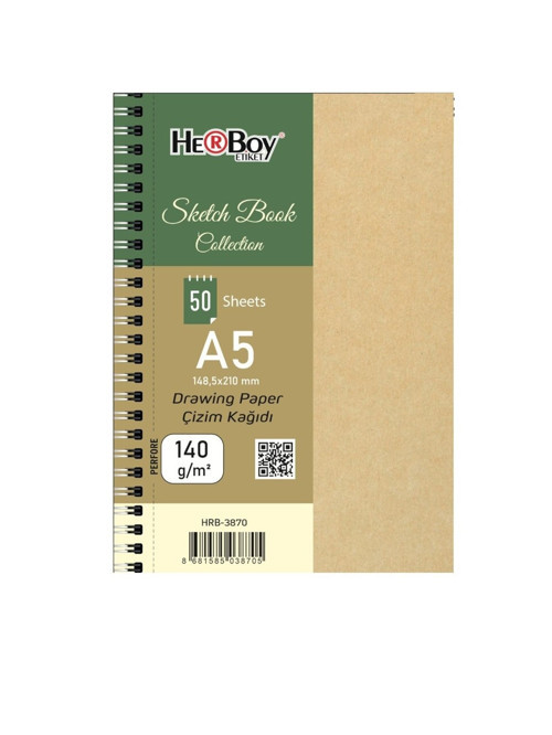 Eskiz Defteri A5 140 Gr 50 Yaprak Sketchbook Collection HRB-3870