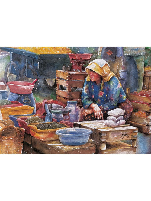 Puzzle 48X68Cm 1000 Parça Pazarcı
