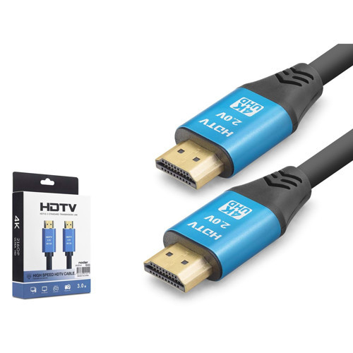 Nd4051 Hdmi 2.0 Kablo 4K 60 Hz Od 8.0 Mm 3 Metre Siyah Mavi