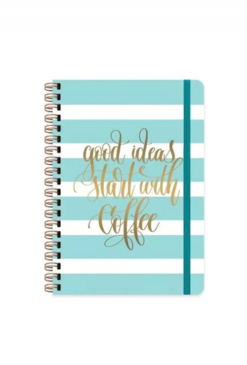 Düz Not Defteri 14X20Cm Daily Notes Muse - Good İdeas Start With Coffee (2 Li Paket)