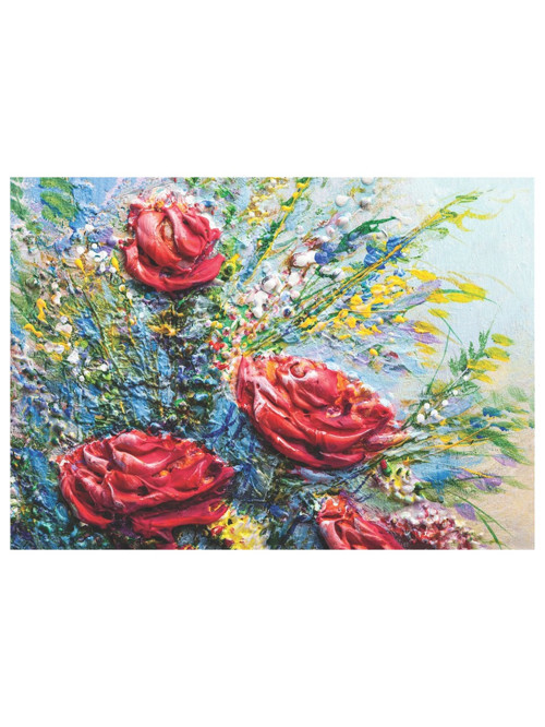 Puzzle 48X68Cm 1000 Parça Tablo Gül