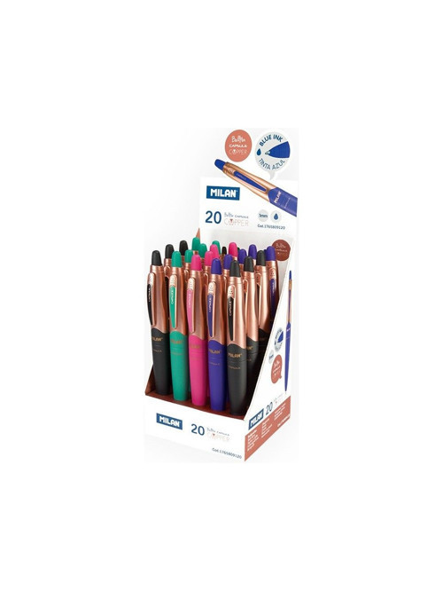1765809120 Capsule Copper Mavi Tükenmez Kalem (20 Li Paket)