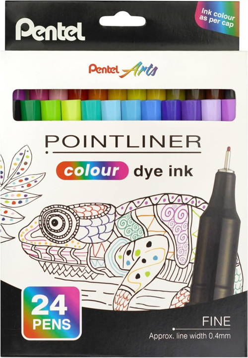 Fiber Uçlu Boya Kalemi 0.4 Mm Fineliner 24 Renk