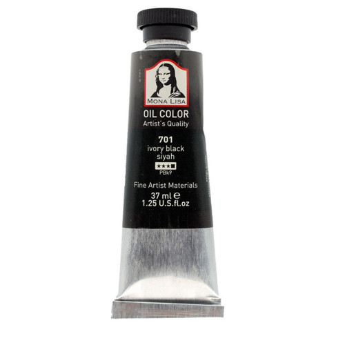 Mona Lisa Yağlı Boya 37 Ml Siyah (3 Lü Paket) 701