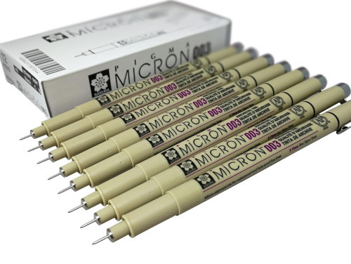 Sakura Pigma Micron Teknik ve İllüstrasyon Çizim Kalemi Siyah 003 0,15Mm (12 Li Paket)