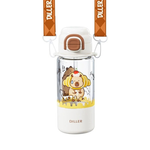 Diller Boyun Askılı Tritan Matara (Suluk) 600 Ml (Karışık Renk, 1 Adet)
