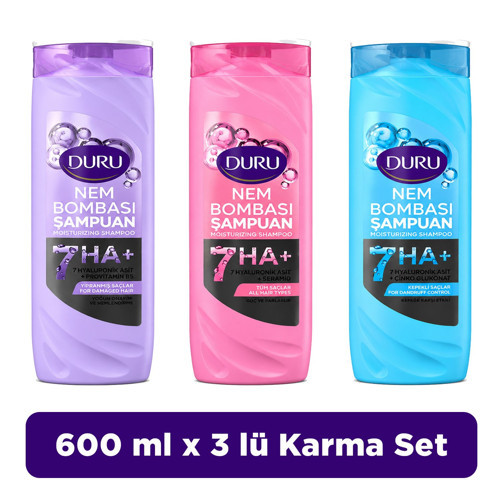 Nem Bombası Şampuan 600 ml 3 lü Karma Set