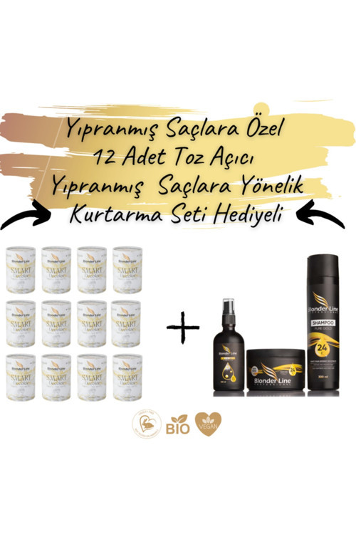 Yıpranmış Ve Işlem Görmüş Tüm Saçlar Için Argan Yağlı Akıllı Toz Açıcı Sarı - 500 Gr (12 Adet)