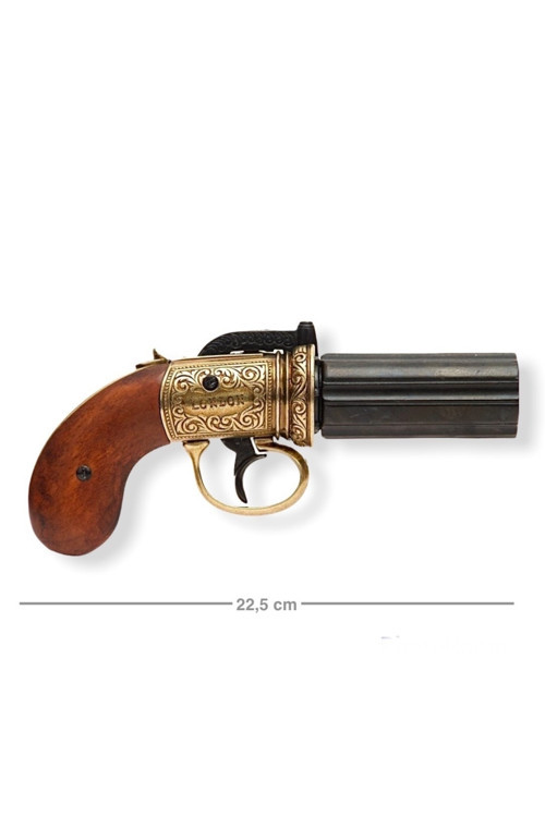 Denix 6 Barrels Pepper-Box Revolver, England 1840