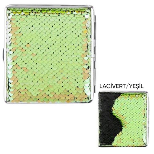 PAYETLİ YEŞİL-LACİVERT SİGARA TABAKASI