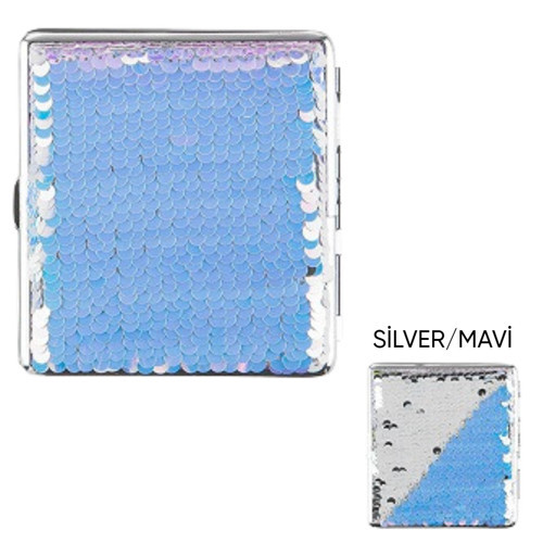 PAYETLİ MAVİ-SİLVER SİGARA TABAKASI
