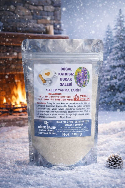 Meşhur Bucak Salebi 100Gr Katkısız Saf Salep