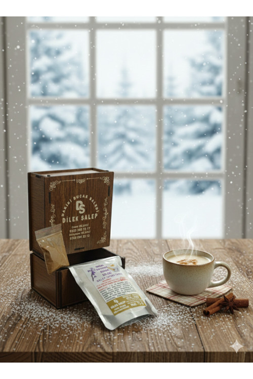 Meşhur Bucak Salebi Salep 5 Fincanlık Şeker Karışımlı Hediye Kutulu