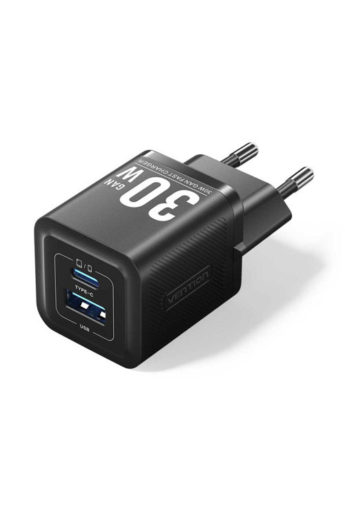 30W Gan Çift Çıkışlı (Usb-C 30W Usb-A 30W) İphone 17 16 15 Uyumlu Hızlı Şarj Başlığı Feq