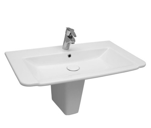 Serel Diagonal 48x75 cm Yarım Ayaklı Lavabo DG30+DG21