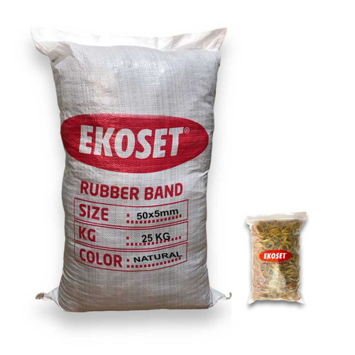 Kauçuk Geniş Paket Lastiği 50x5mm 25 Kg