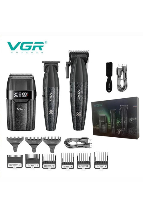 -V-640 S3 Profesyonel Kablosuz Saç ve Sakal Kesme Makinesi – 3 in 1 Tıraş Seti( HEDİYELİ ) BANYOLUK !!