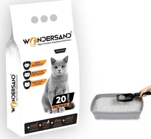 20 Lt İnce Tane Aktif Carbon Kokusuz Süper Topaklanan Premium Kedi Kumu