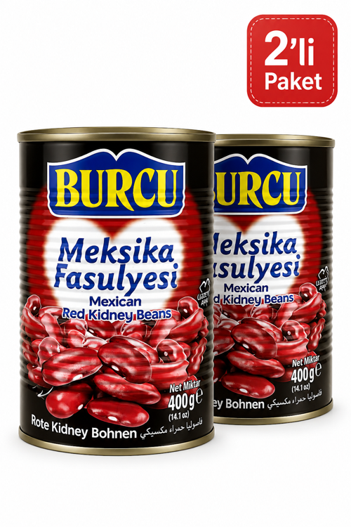 Kırmızı Meksika Fasulyesi Konservesi 400 gr x 2 Adet