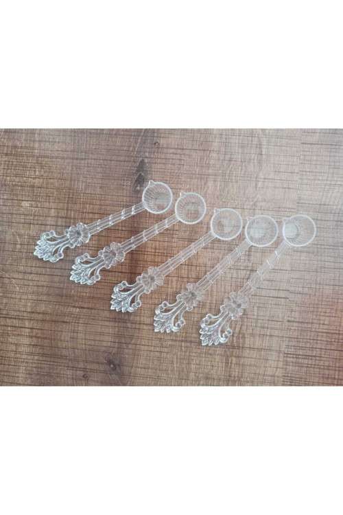 5 Adet Origami Kristal Şekilli Şeker, Baharat Ve Kahve Kaşığı