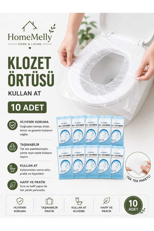 Kullan At Klozet Örtüsü 10 Adet
