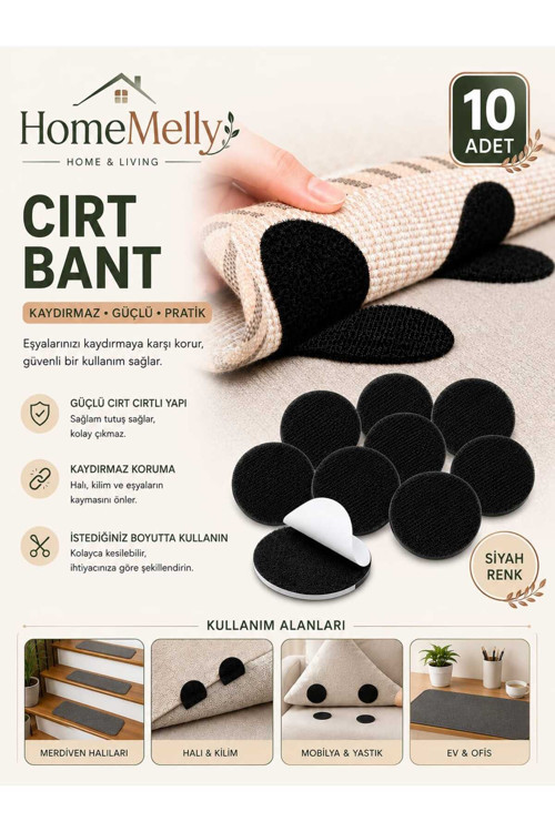 10’Lu Kaydırmaz Taban Seti – Halı, Kilim, Paspas, Örtü Ve Minder Sabitleyici