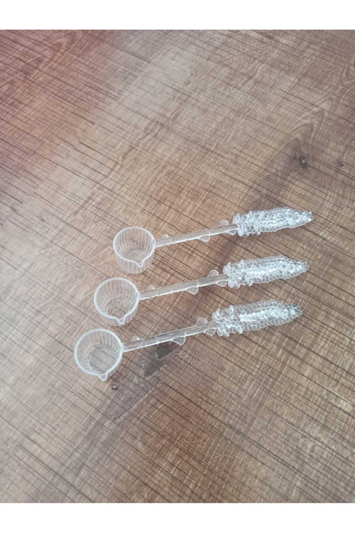3 Adet Origami Kristal Şekilli Şeker, Baharat Ve Kahve Kaşığı