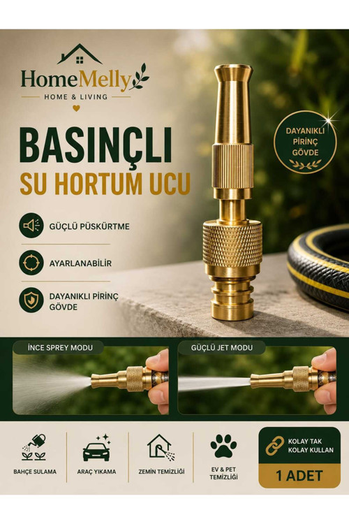 Ayarlanabilir Bahçe Su Hortumu Memesi, Hortum Püskürtme Memesi, Yüksek Basınçlı