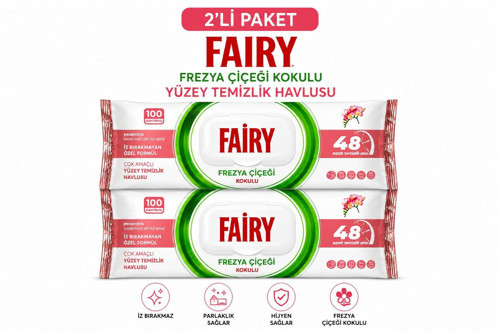 Yüzey Temizlik Havlusu Frezya Çiçeği Kokulu 100'lü -2 Adet