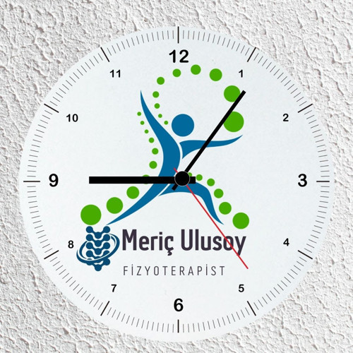 Kişiye Özel İsimli Fizyoterapist Cam Duvar Saati 30x30 cm - Fizik Tedavi ve Rehabilitasyon Meslek Hediyesi