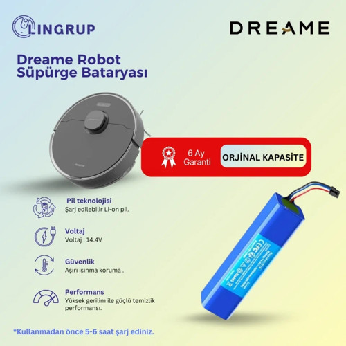 Dreame F9 Robot Süpürge Uyumlu Batarya 5800 mAh -