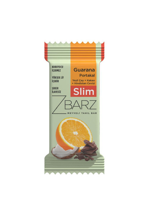 Slim Guarana Portakallı Fonksiyonel Meyveli Bar 12 li