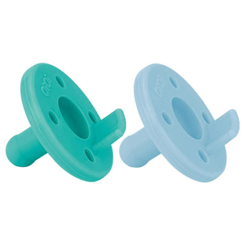 Ortodontik Silikon 2 li Emzik - Aqua Green & Mineral Blue