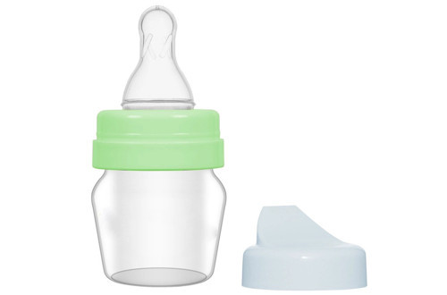 Biberon Silikon Emzik Mini Cam 30 ml - Yeşil