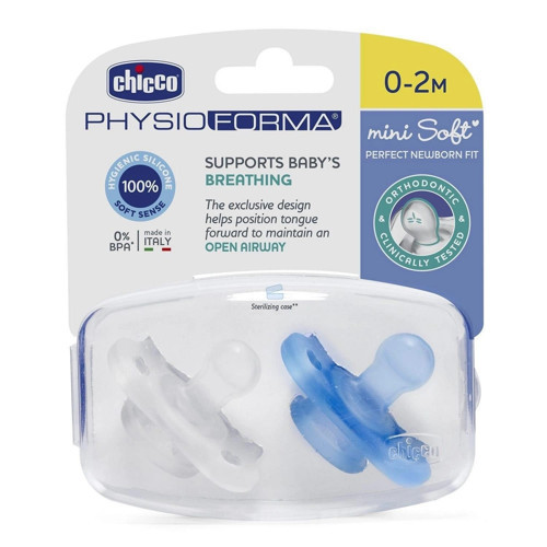 PhysioForma Mini Soft 2'li Emzik 0-2 Ay Erkek