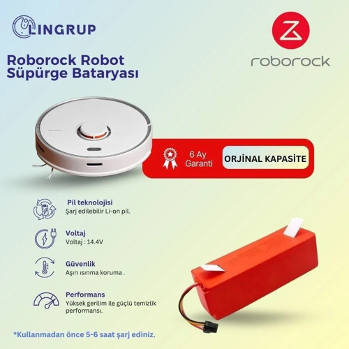 Roborock S7 Robot Süpürge Uyumlu Batarya 5200 mAh -