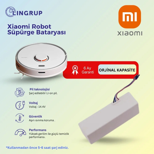 Xiaomi Robot Vacuum S10+ (B105) Robot Süpürge Uyumlu Batarya 5200 mAh -