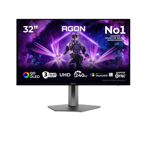 AGON PRO AG326UZD2 31.5″ 4K UHD 240Hz 0.03ms Adaptive Sync DisplayHDR True Black 500 Pivot QD-OLED Gaming Monitör