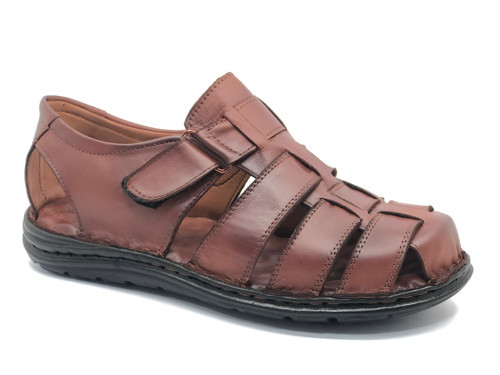 %100 Hakiki Deri Tam Ortapedik Erkek Sandalet
