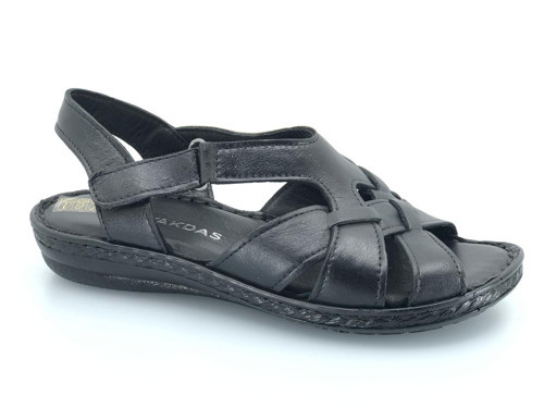 %100 Hakiki Deri Tam Ortapedik Fus Pedli Taban Kadın Sandalet