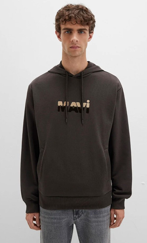 Mavi 0S10395-70219 Logo Baskılı Kapüşonlu Erkek Sweatshirt