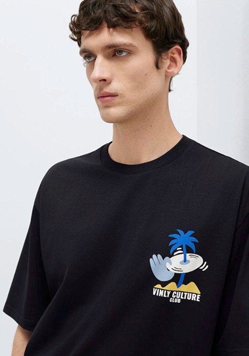 Mavi M0613288-900 Vinly Culture Club Baskılı Tişört Erkek T-Shirt