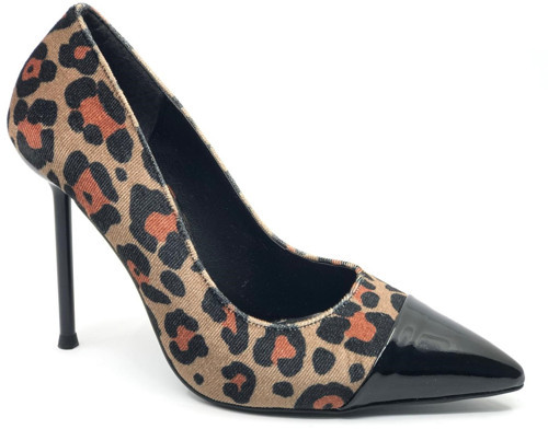 İnce Topuklu Leopar Desenli Stiletto Kadın Ayakkabı