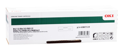 OKI 45807102 YAZICI TONERİ SİYAH - B412 B432 B512 MB472 MB492 MB562 - 3.000 SAYFA (KDO)