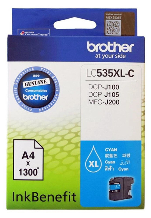 LC535XLC Cyan Mavi 1.300 Sayfa Kartuş DCP-J105 MFC-J200 (KDO)