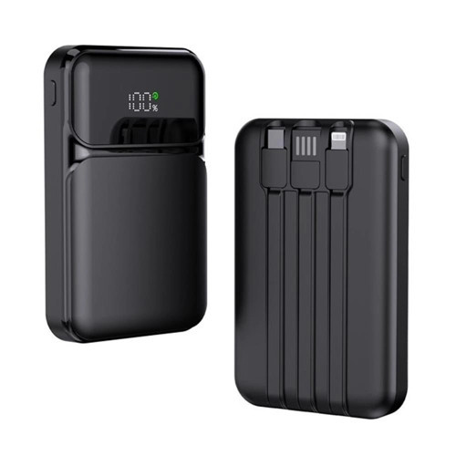 SnapMax SNP-3006 10.000 mah Hızlı Şarj LED Göstergeli 3in1 Dahili Kablolu Powerbank (KDO)